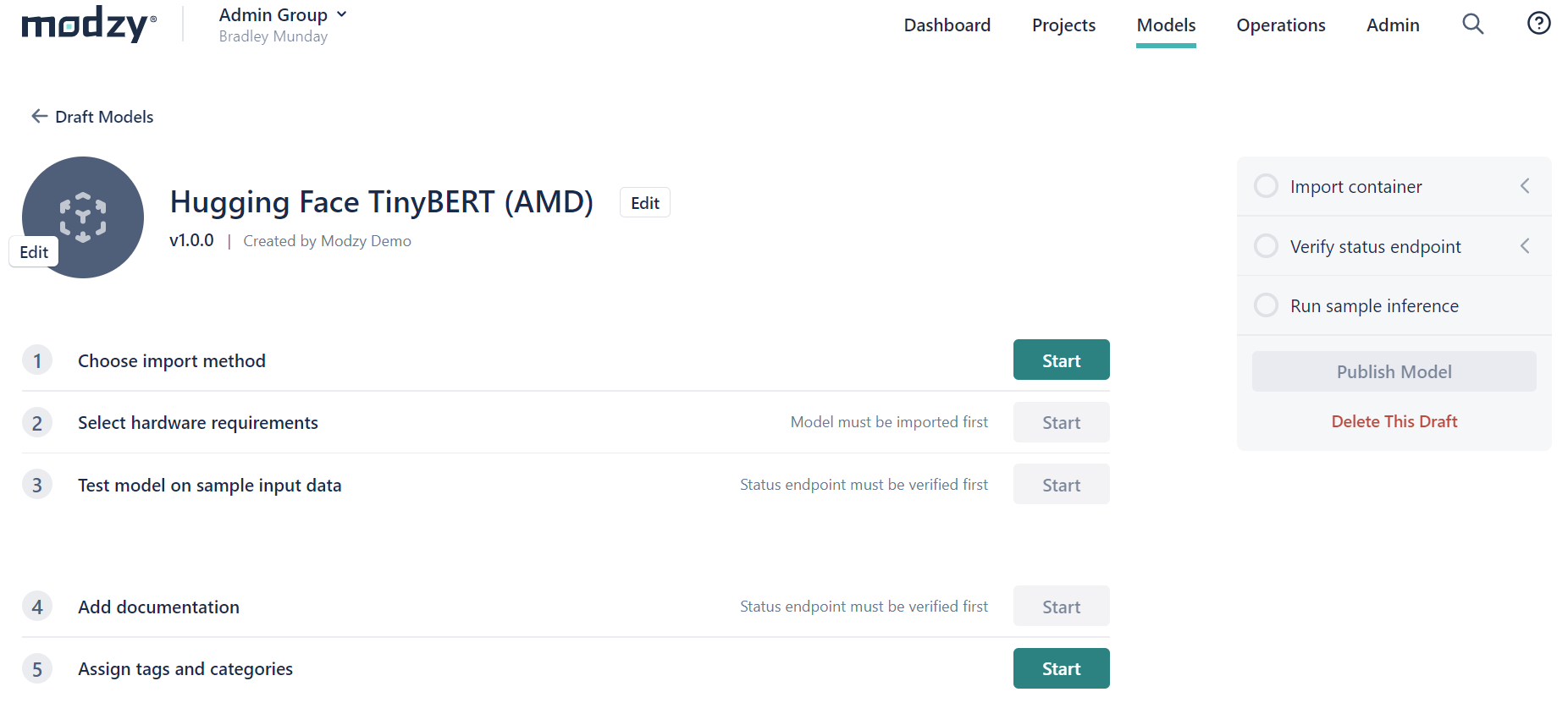 Model Deployment Workflow